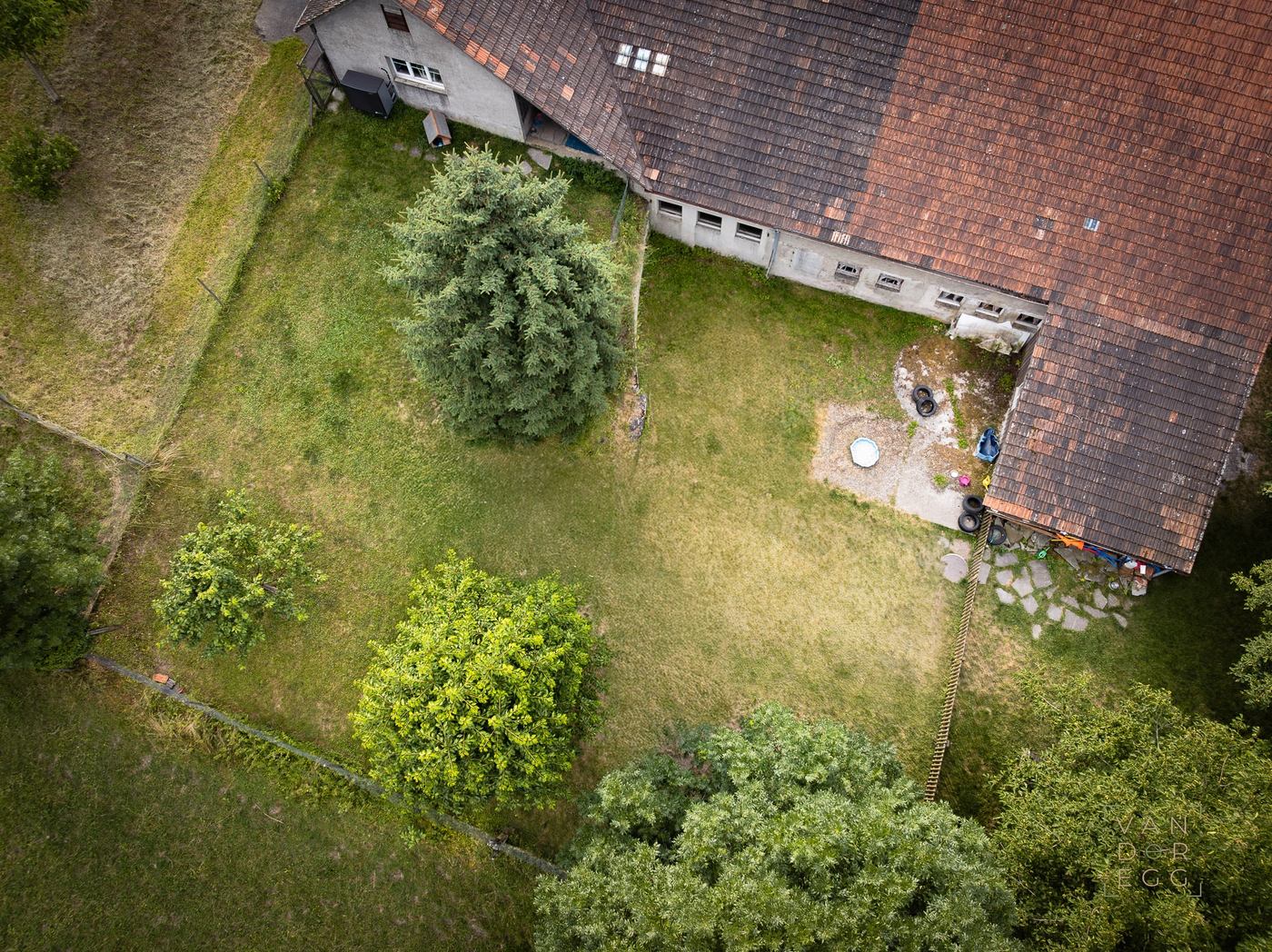 Drohnenaufnahme Freilaufgehege
