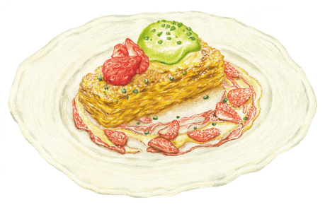 春イチゴとピスタチオのフレンチトースト