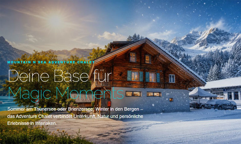 Adventure Chalet Interlaken Sommer und Winter Experience