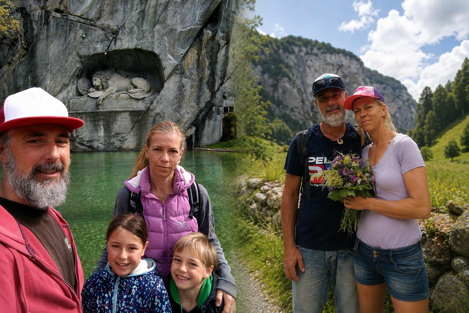 Authentic Swiss family and couple moments in the Bernese Oberland — mountain landscapes, flowers and iconic Swiss heritage near Interlaken