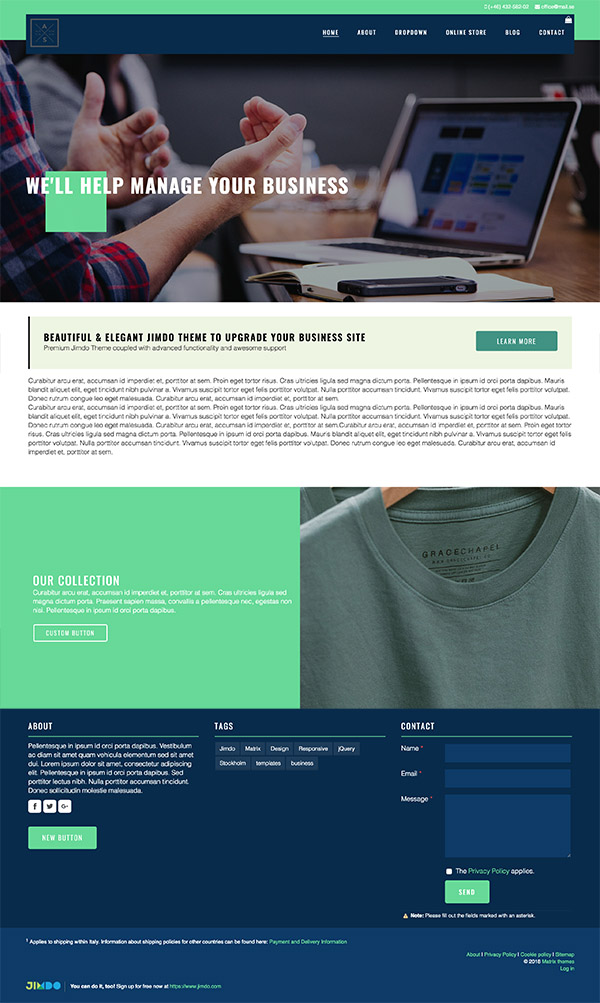 The best Jimdo templates - Official website