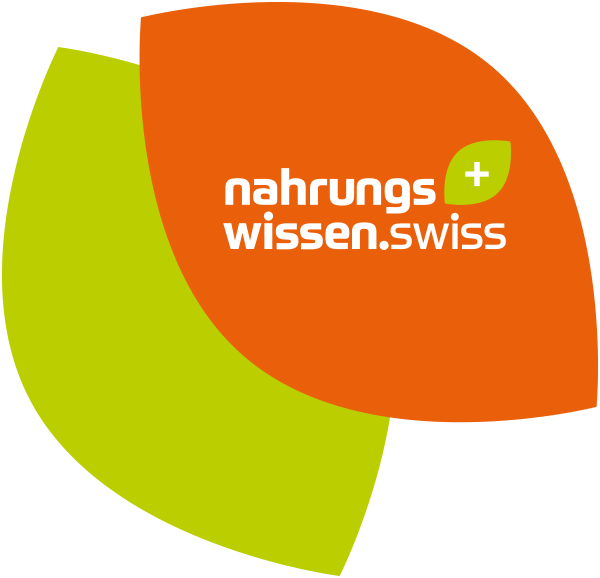 Logo Nahrungswissen zwei Blätter mit Logo mittig