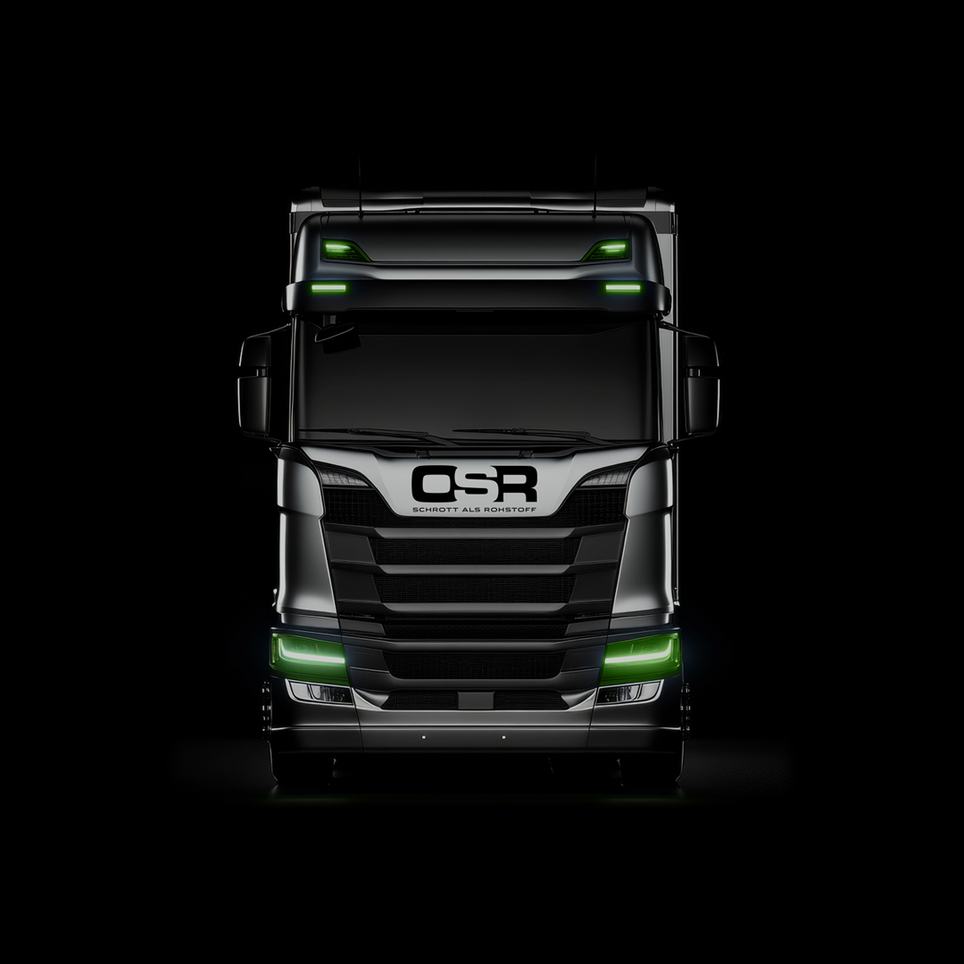 LKW-Transport von Metallschrott – OSR Rohstoffe organisiert Logistik per Straße, Bahn und Schiff