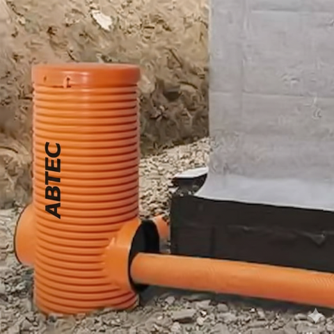 Funktionsweise einer Dränanlage mit Kontrollschacht nach DIN 4095 - ABTEC Bautenschutz