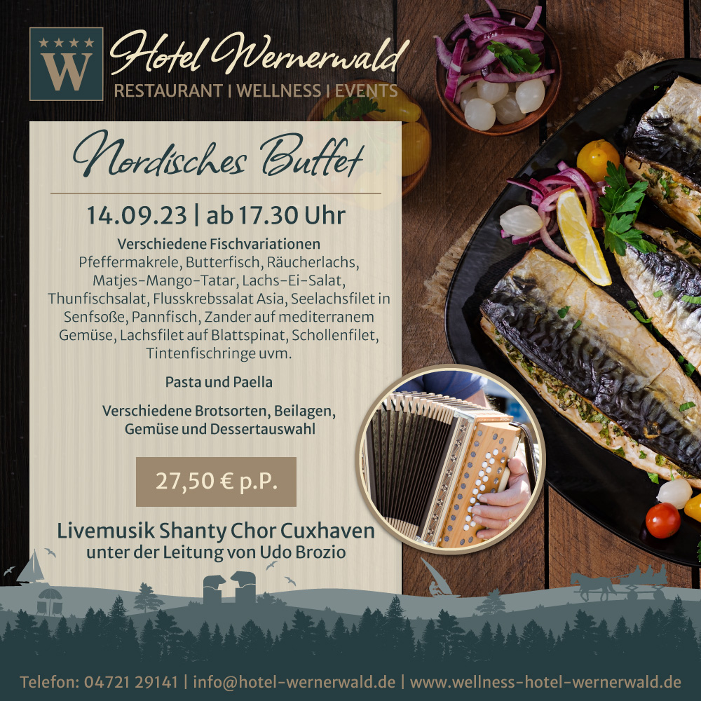 Hotel Wernerwald Cuxhaven Sahlenburg Restaurant Nordisches Buffet