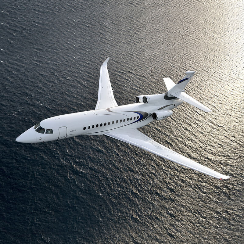 Republic Aviation - Private jet plane overs sea