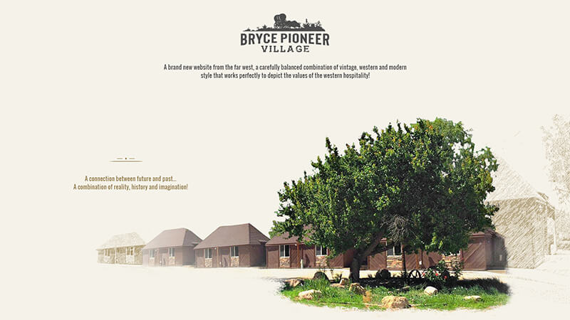 Bryce Pioneer Village - Website Design