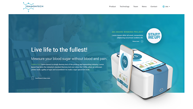 DiaMonTech - Website preview