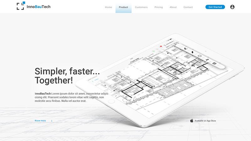 InnoBauTech - Design mockup