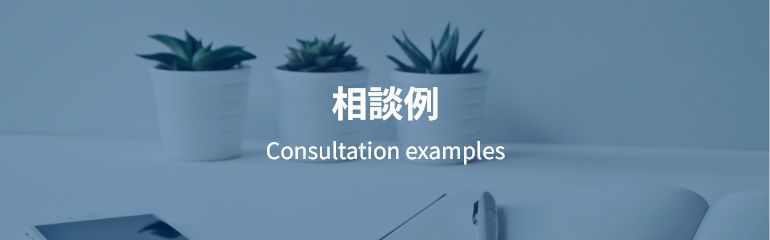 相談例 Consultation examples