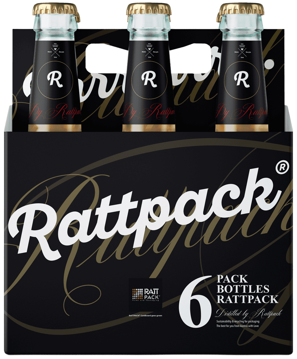 RATTPACK Sixpack Bier Karton – 6er Flaschenträger aus Karton für Brauereien und Craft-Bier-Marken