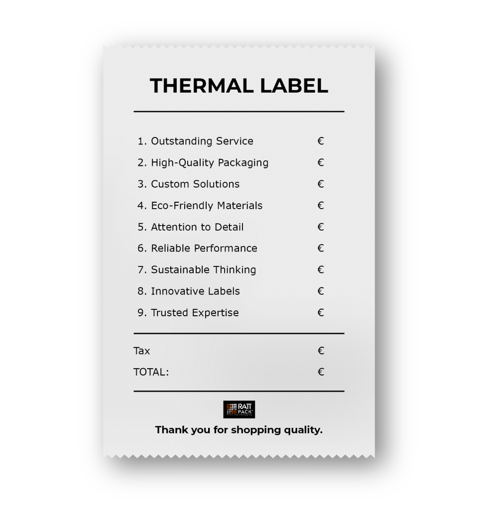 RATTPACK Thermoetiketten – Direktdruck ohne Thermotransferband für variable Informationen
