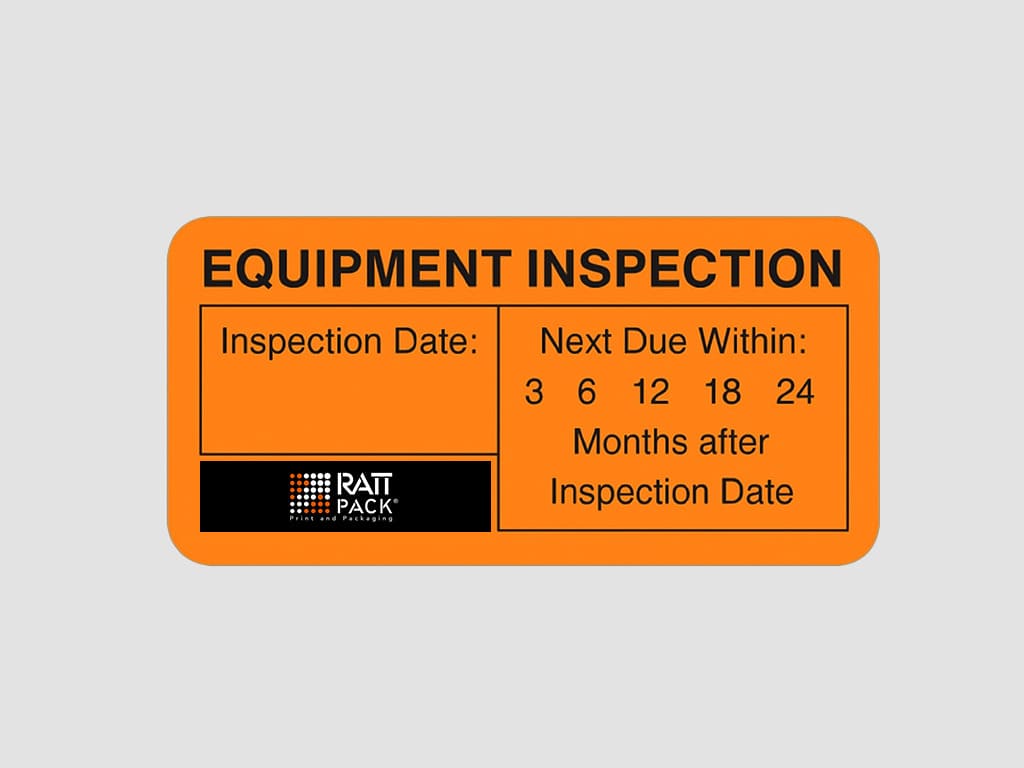 Inspection sticker and maintenance sticker
