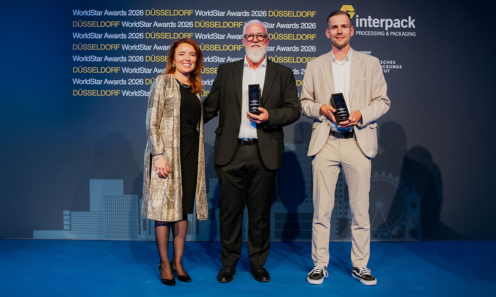 WorldStar Awards 2026 Verleihung auf der interpack mit Glenn Spendlow und Pascal Meusburger