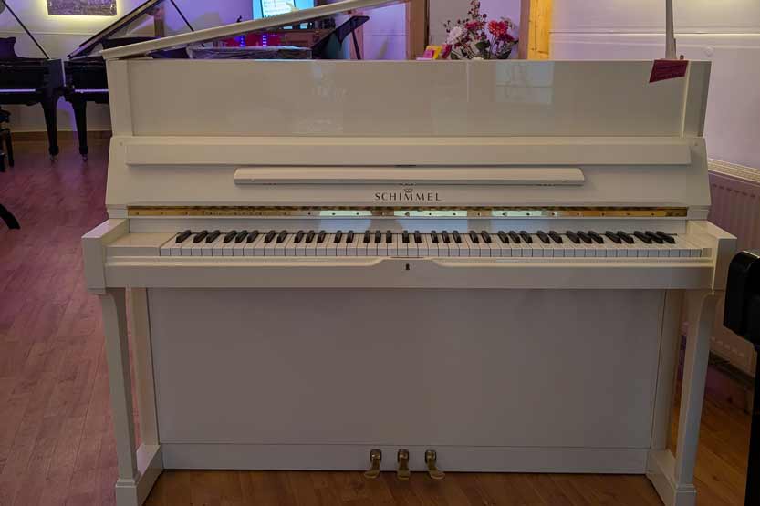 Klavier Schimmel 118T weiß poliert 