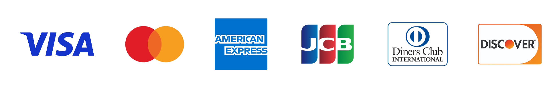 対応クレジットカード（Square、VISA、Mastercard、American Express、UnionPay）