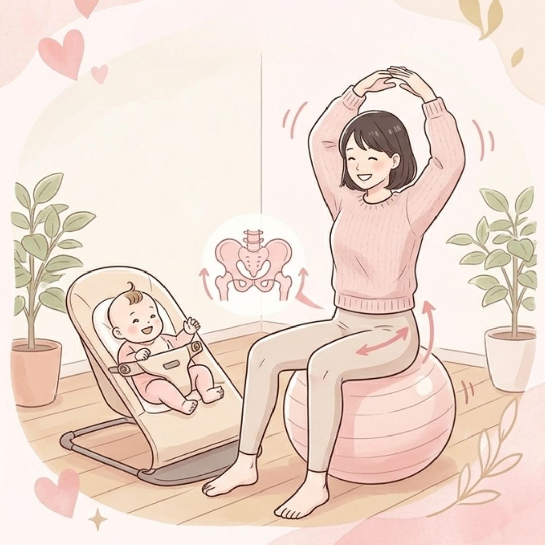 産後ダイエット イラスト