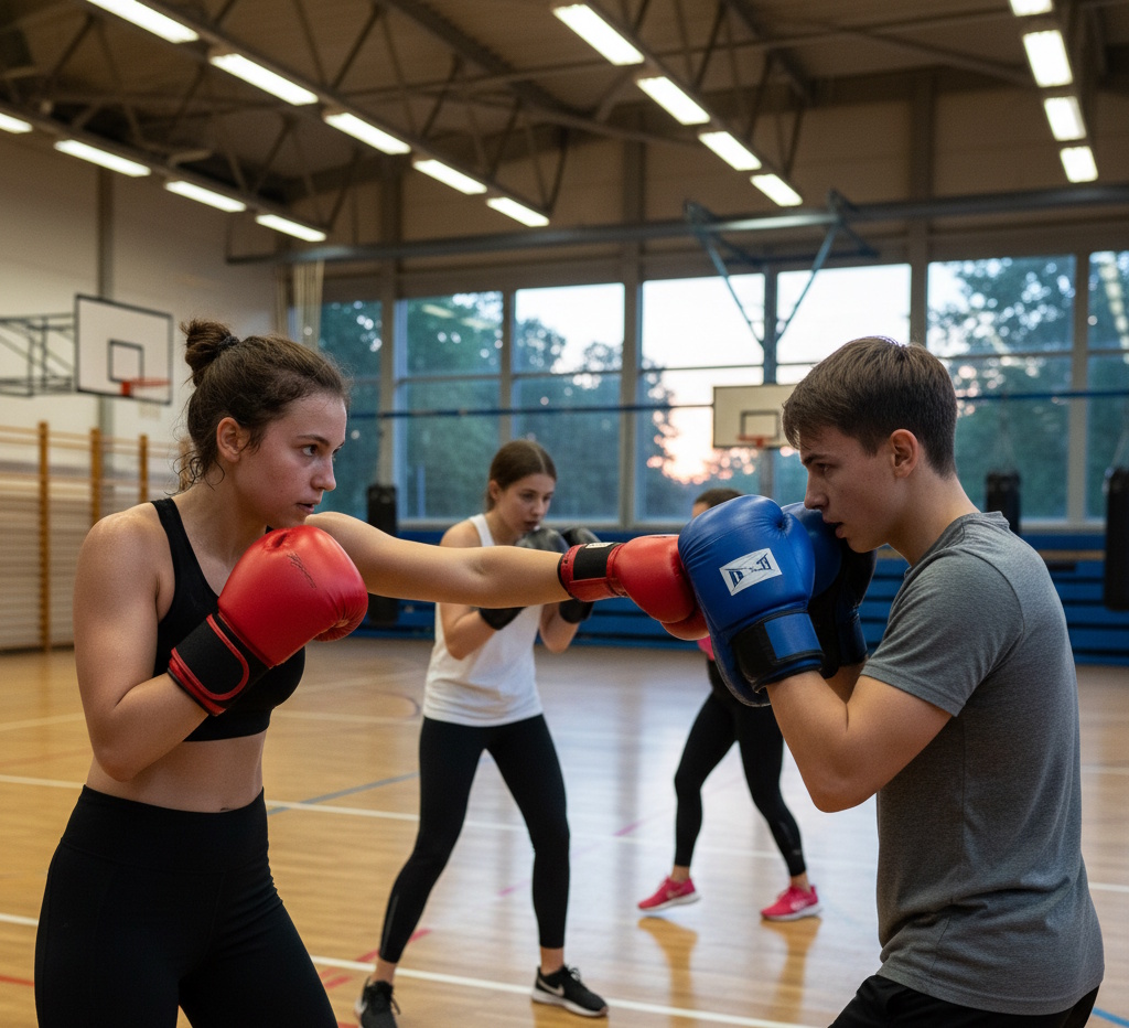 Zwei Personen beim Brazilian Jiu-Jitsu Training