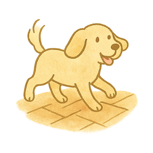 犬が歩くイラスト2