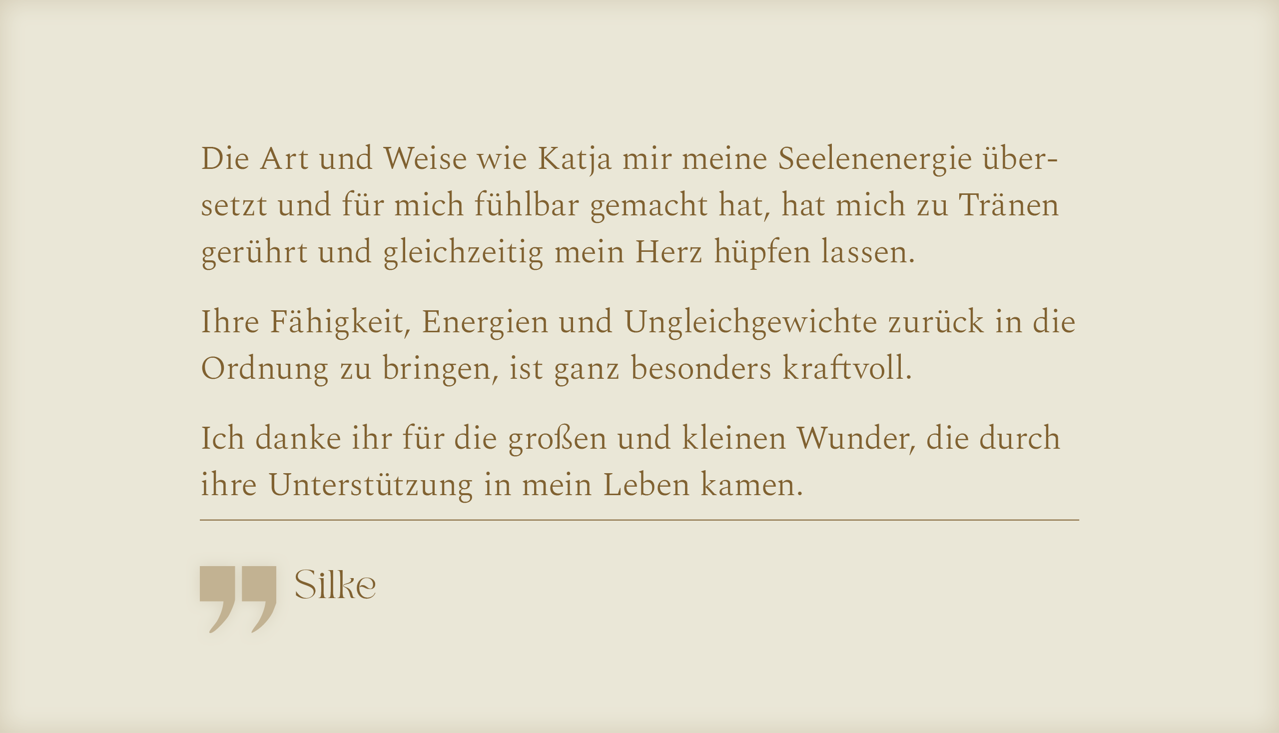 Testimonial Silke