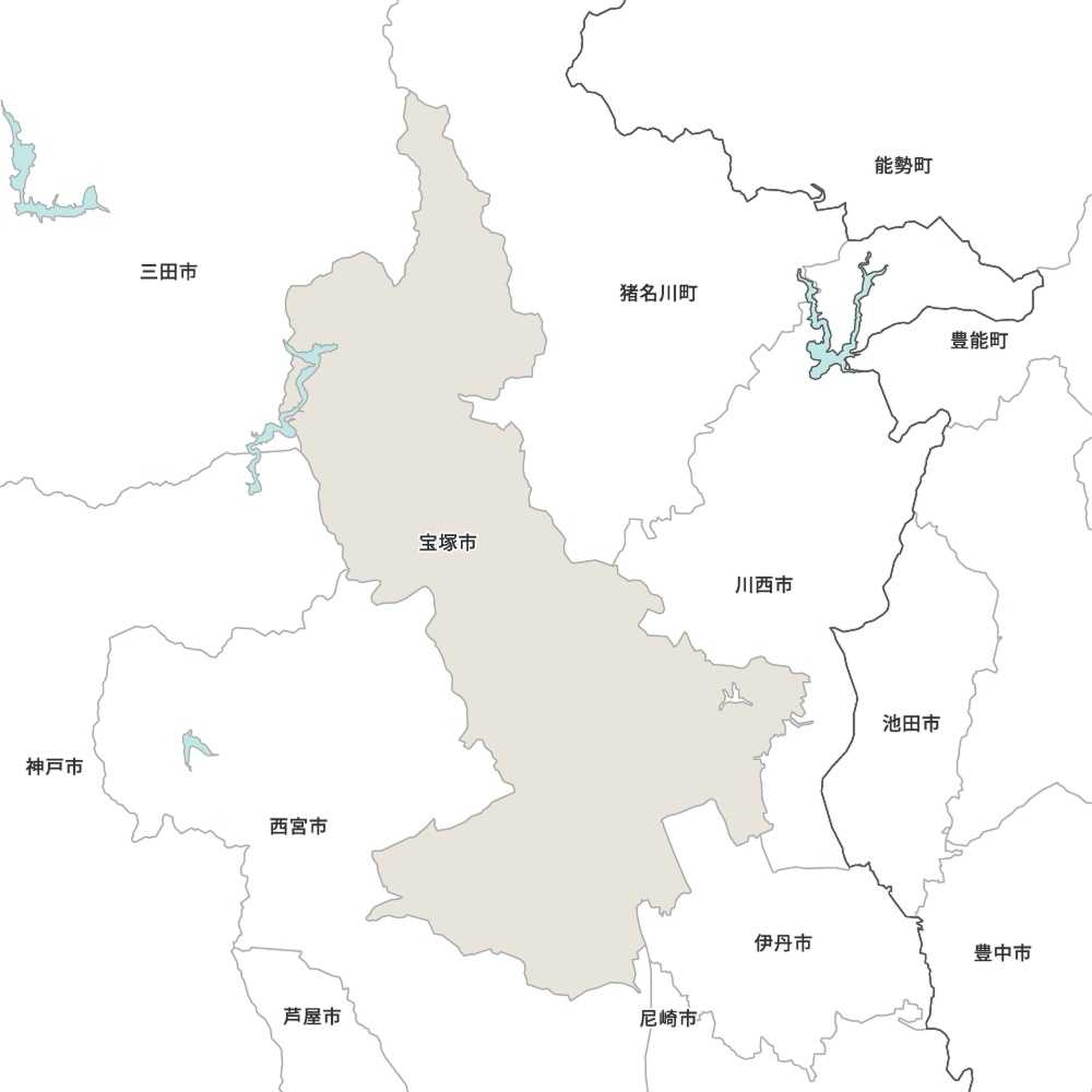 【宝塚市における鍵セブンロックのルートマップ】