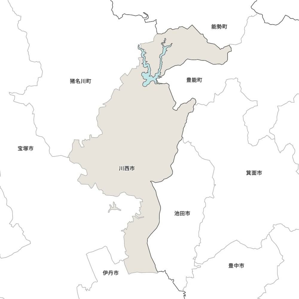【川西市における鍵セブンロックのルートマップ】