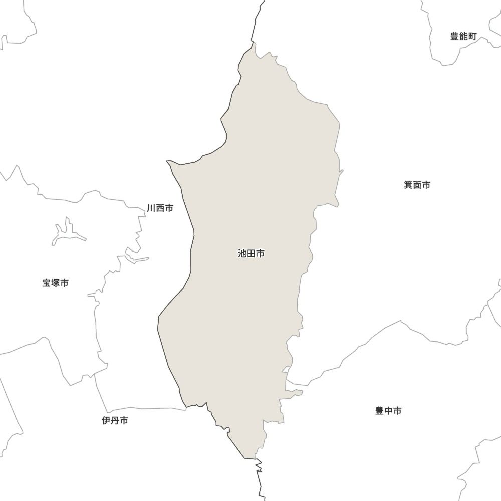 【池田市における鍵セブンロックのルートマップ】