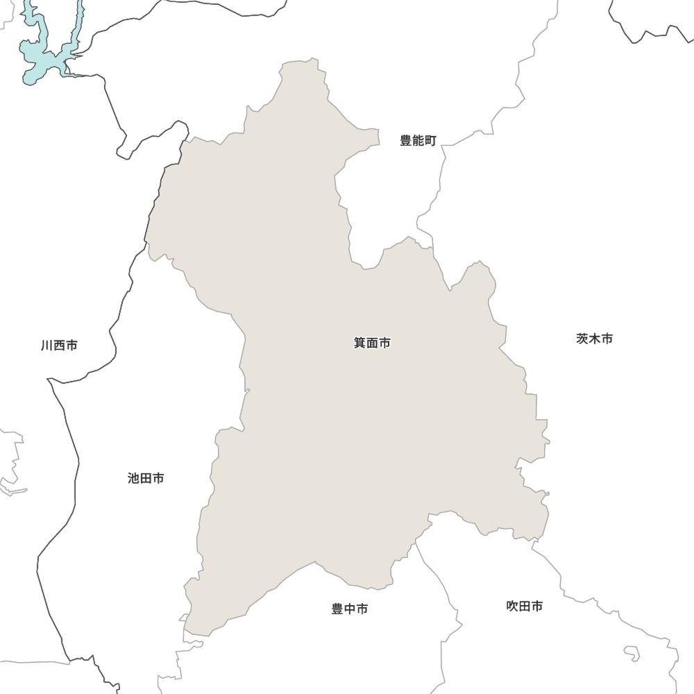 【箕面市における鍵セブンロックのルートマップ】