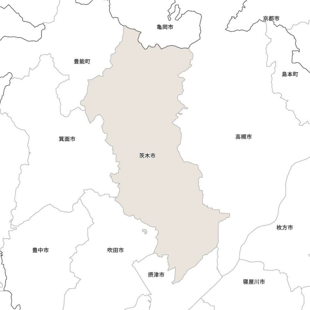 【茨木市における鍵セブンロックのルートマップ】