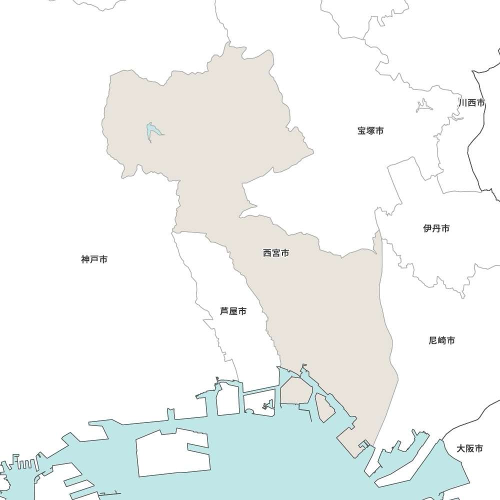 【西宮市における鍵セブンロックのルートマップ】