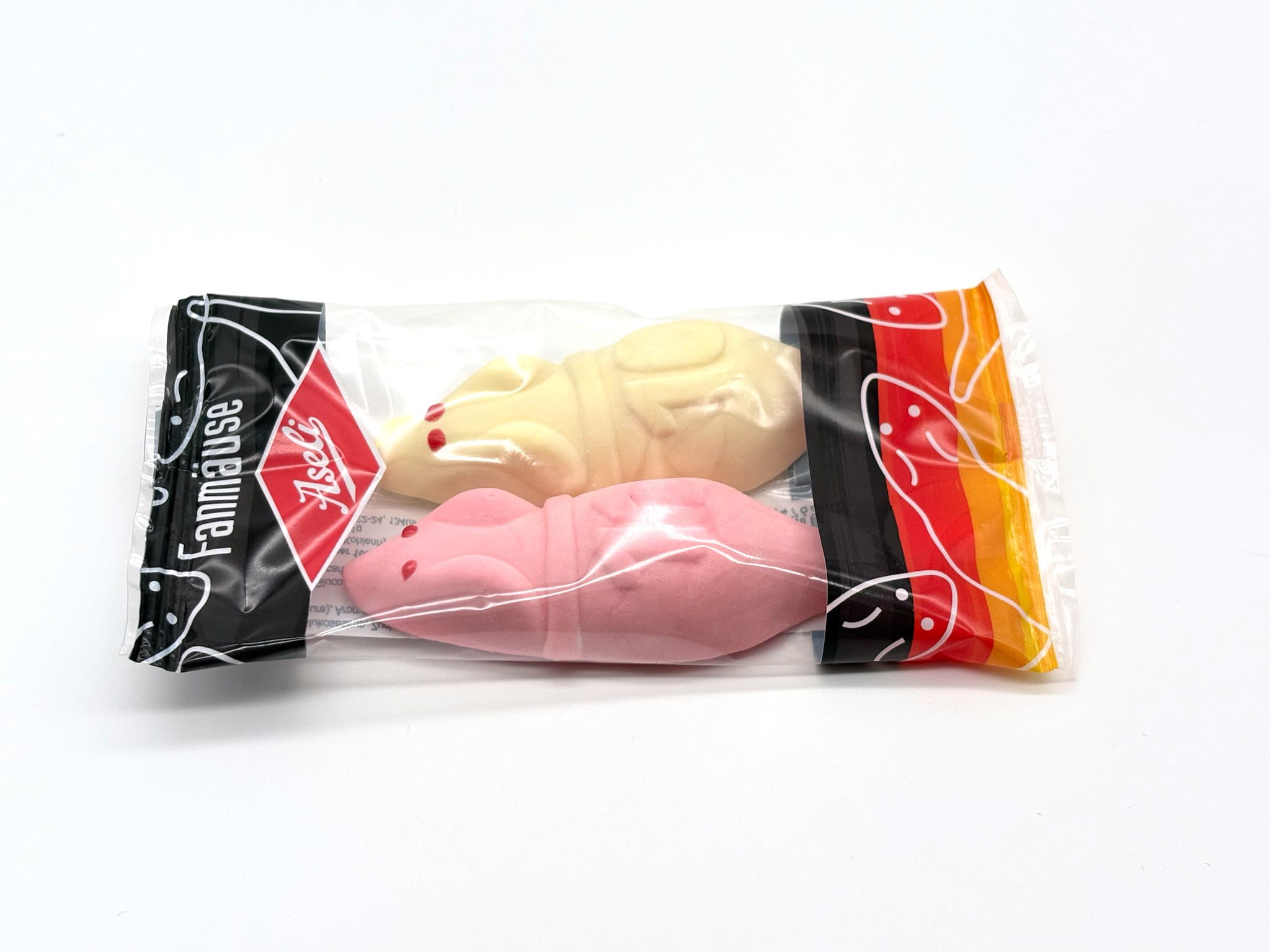 Flowpackmaschine für Schaumzuckermäuse in Schale konfigurieren