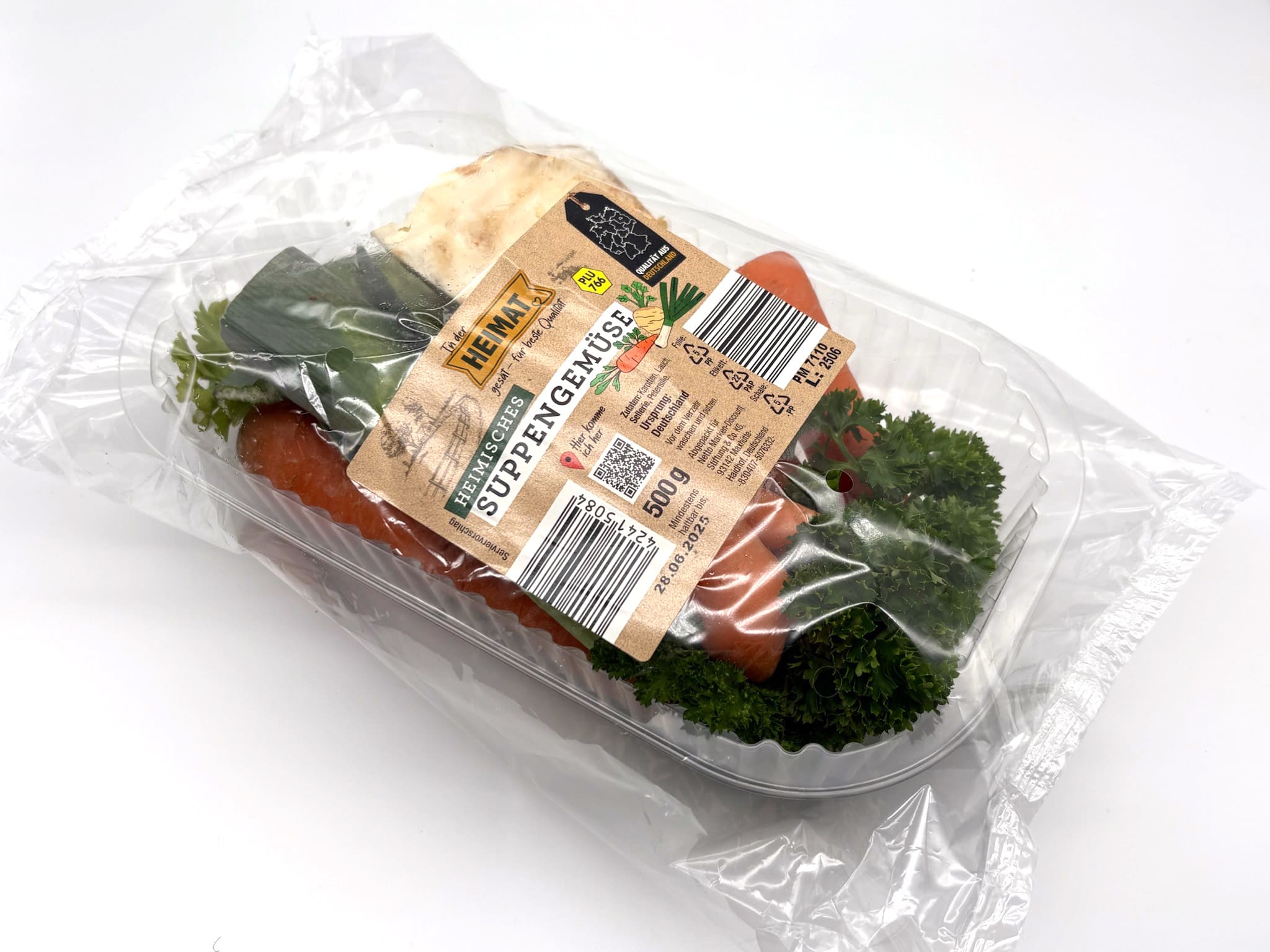 Flowpackmaschine für Suppengrün konfigurieren