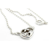 GUCCI(グッチ) ネックレス インターロッキングGハートペンダント SILVER9251