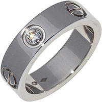 Cartier[カルティエ] 750 ダイヤ1P ラブリング 指輪 #57(17号)