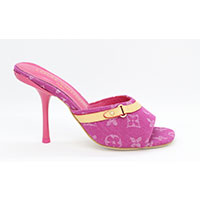 LOUIS VUITTON (ルイヴィトン) 1AJMXN 6AM ミュール モノグラム デニム フューシャ 36