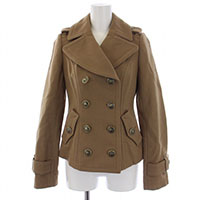 BURBERRY BLUELABEL(バーバリーブルーレーベル) レディース Pコート ベージュ 36 ショート丈