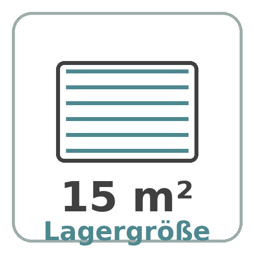 Lagergröße 15 m²