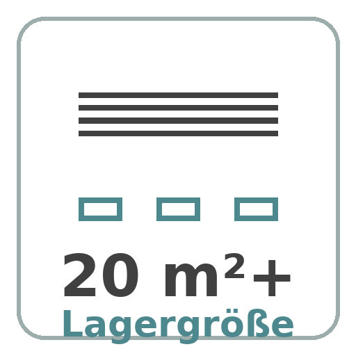Lagergröße 20 m²+