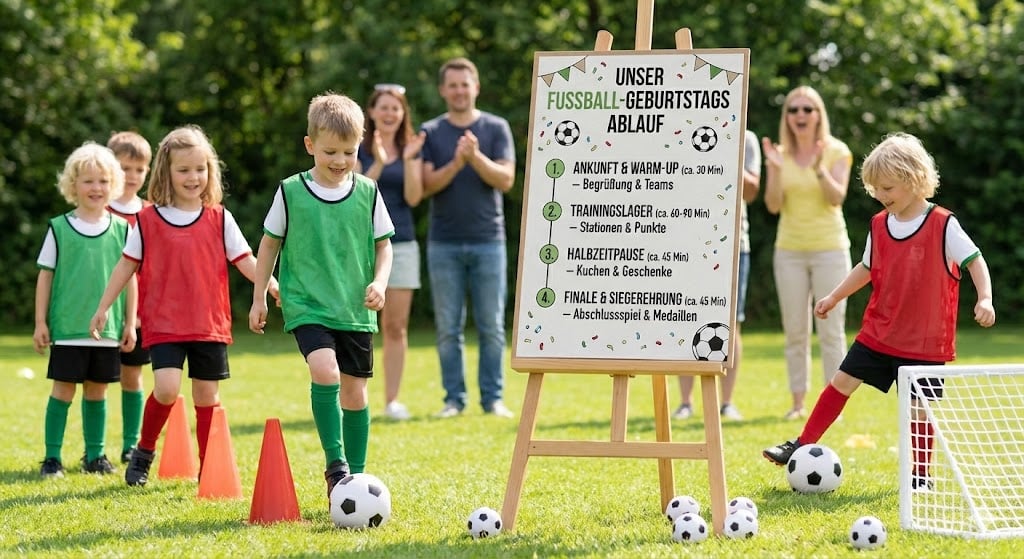 Ablaufplan und Idee für einen erfolgreichen Fußball Kindergeburtstag