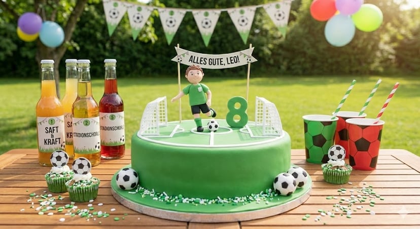 Essen und Trinken – Idee beim Fußball-Kindergeburtstag