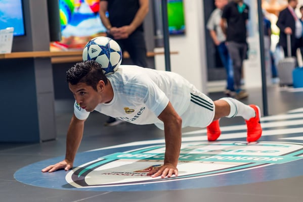 Saki — professional soccer freestyler portrait