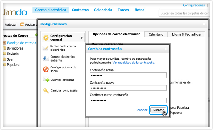 contraseña email