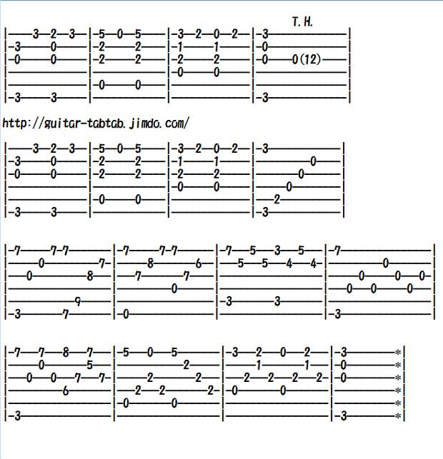 Easy Classical Guitar Sheet Music (Tabs), Aura Lee
