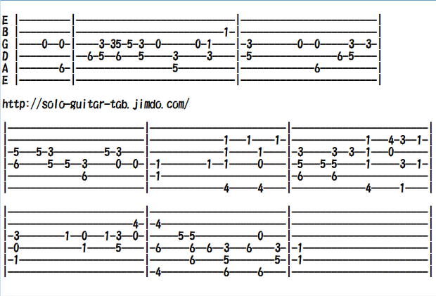 Easy Classical Guitar Sheet Music (Tabs), Aogeba Totoshi
