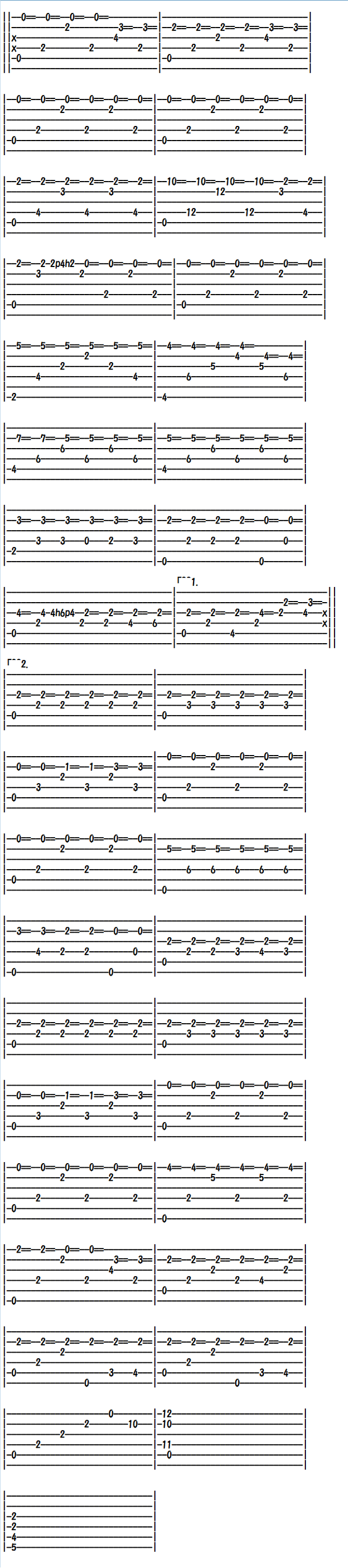 Advanced Classical Guitar Sheet Music (Tabs), Recuerdos de la Alhambra 2/2