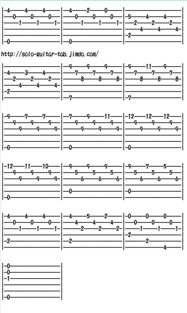 Easy Classical Guitar Sheet Music (Tabs), Romance Anonimo