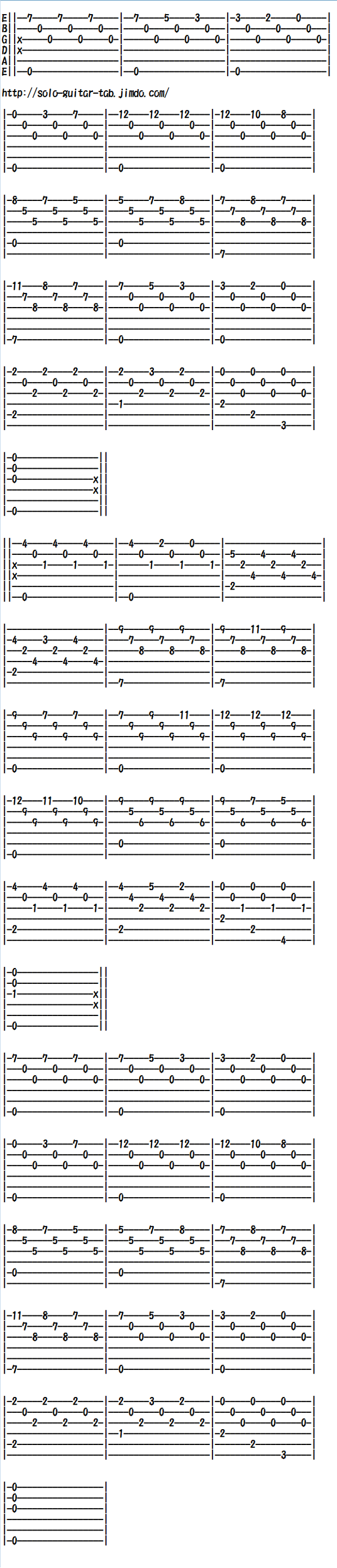 Easy Classical Guitar Sheet Music (Tabs), Romance Anonimo