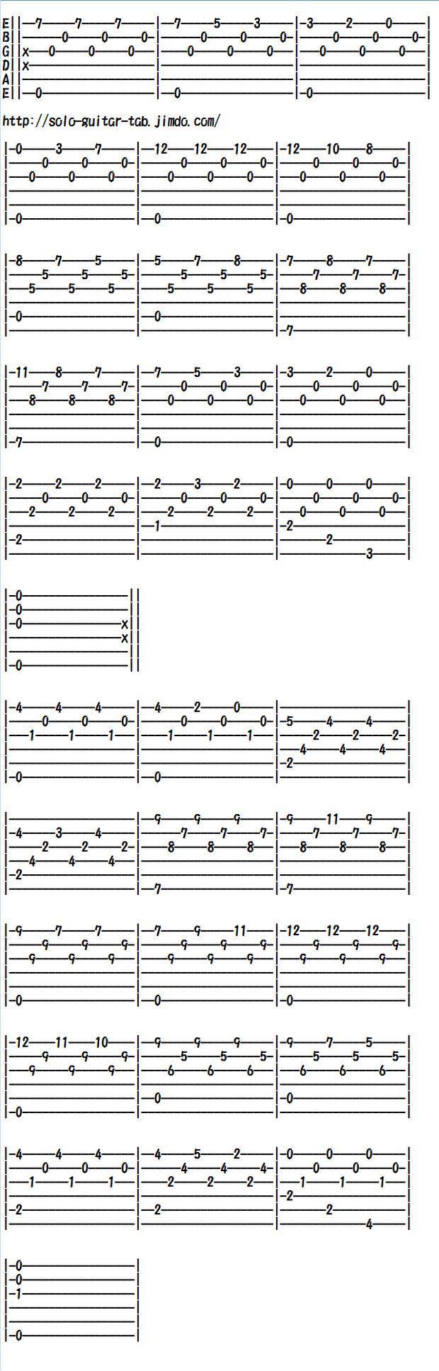 Easy Classical Guitar Sheet Music (Tabs), Romance Anonimo