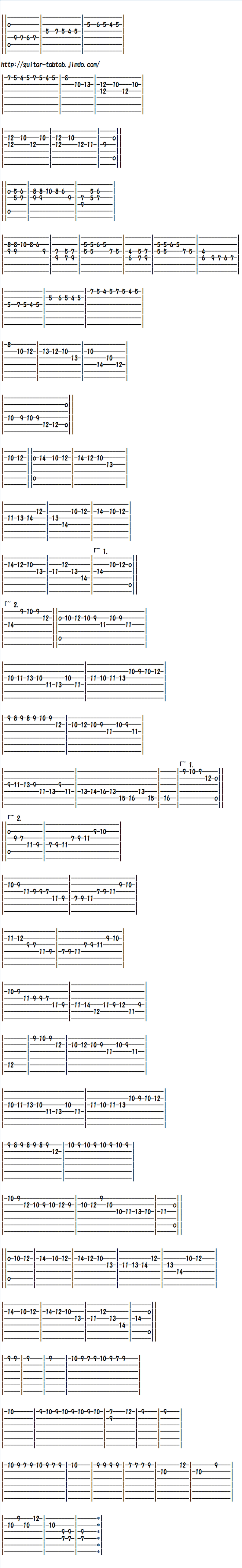 Classical Music Tabs for Electric Guitar Classical/Traditional music